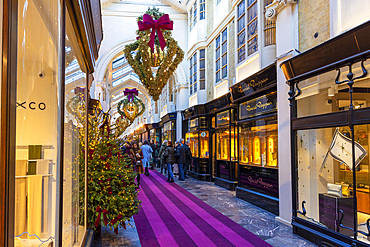 The Burlington Arcade at Christmas, Piccadilly, London, England, United Kingdom