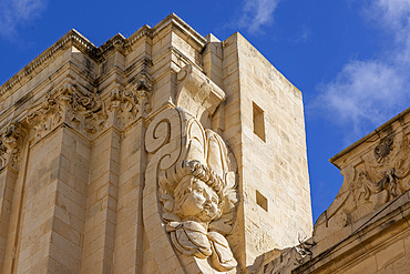 Ornate Building in Valletta, Valletta, Malta, Southern Europe