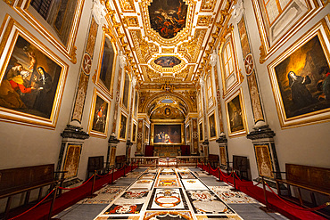 The Oratory of St. John's Co-Cathedral with The Beheading of Saint John the Baptist by Caravaggio, Valletta, Malta, Southern Europe