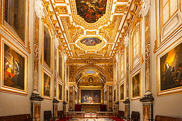 The Oratory of St. John's Co-Cathedral with The Beheading of Saint John the Baptist by Caravaggio, Valletta, Malta, Southern Europe