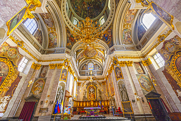 The Interior of Saint Nicholas's Cathedral, Ljubljana, Slovenia, Eastern Europe
