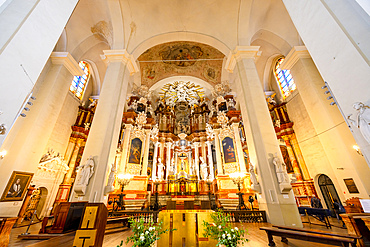 Interior of St. John the Baptist and St. John the Apostle and Evangelist, Vilnius, Lithuania, Northern Europe