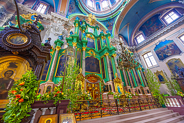 The Interior of the Orthodox Church of the Holy Spirit, Vilnius, Lithuania, Northern Europe