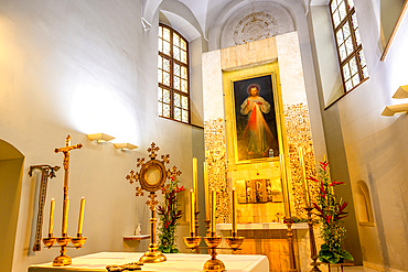 The Divine Mercy Painting by Eugeniusz Kazimirowski in The Sanctuary of the Divine Mercy, Vilnius, Lithuania, Northern Europe