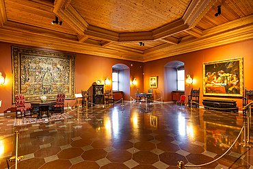 Italian Baroque Ruler's Room, Palace of the Grand Dukes of Lithuania, Vilnius, Lithuania, Northern Europe