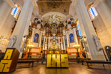 Interior of St. John the Baptist and St. John the Apostle and Evangelist, Vilnius, Lithuania, Northern Europe