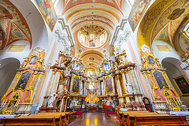 Interior of the Church of the Holy Spirit, Vilnius, Lithuania, Northern Europe