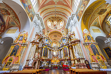 Interior of the Church of the Holy Spirit, Vilnius, Lithuania, Northern Europe