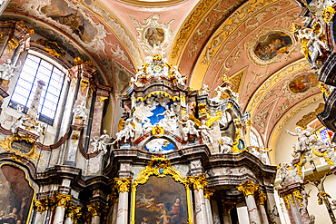 Interior of the Church of the Holy Spirit, Vilnius, Lithuania, Northern Europe