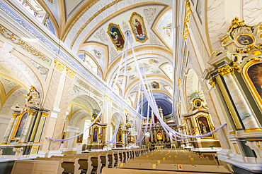 Interior of the Church of Zemaiciu Kalvarija, Zemaiciu Kalvarija, Plunge, Lithuania, Northern Europe