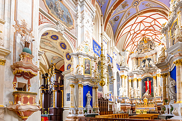 Interior of the Cathedral Basilica of Apostles St. Peter and St. Paul of Kaunas, Kaunas, Lithuania, Northern Europe