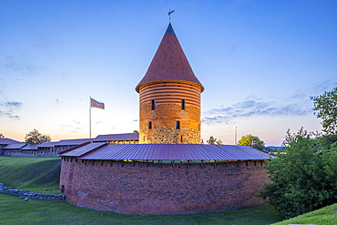 The Round Tower of Kaunas Castle at Dusk, Kaunas, Lithuania, Northern Europe