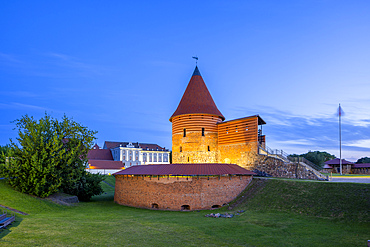 The Round Tower of Kaunas Castle at Dusk, Kaunas, Lithuania, Northern Europe