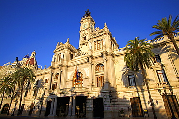 Town Hall, Plaza del Ayuntamiento, Valencia, Spain, Europe