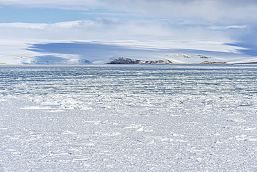 Palanderbukta, Icecap and pack ice, Gustav Adolf Land, Nordaustlandet, Svalbard archipelago, Arctic, Norway, Europe