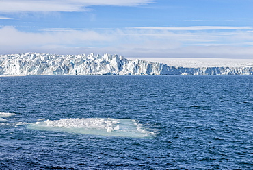 Palanderbukta, Icecap and pack ice, Gustav Adolf Land, Nordaustlandet, Svalbard archipelago, Arctic, Norway, Europe