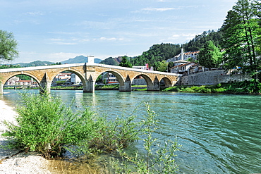 Ottoman bridge in Konjic, Bosnia and Hercegovina, Europe