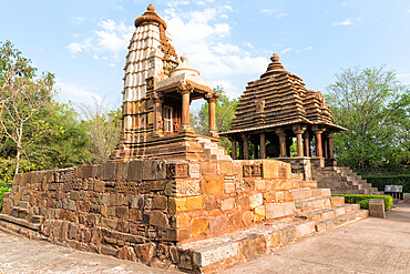 Lakshmi and Varaha Temples, Khajuraho Group of Monuments, UNESCO World Heritage Site, Madhya Pradesh state, India, Asia