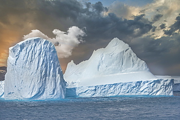 Cooper Bay, Floating Icebergs, South Georgia, South Georgia and the Sandwich Islands, Antarctica, Polar Regions