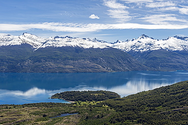 Laguna San Rafael National Park, aerial view, Aysen Region, Patagonia, Chile, South America