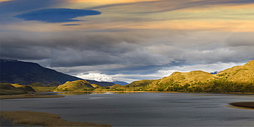 Mountainscape, Patagonia National Park, Chacabuco valley near Cochrane, Aysen Region, Patagonia, Chile, South America