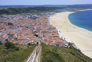 Funicular railway between Sitio and Nazare beach, Leiria district, Portugal, Europe