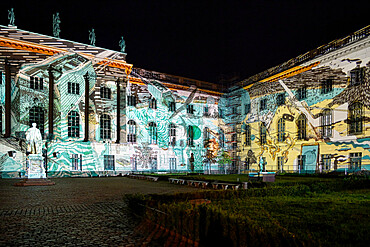 Humboldt University during the Festival of Lights, Unter den Linden, Berlin, Germany, Europe