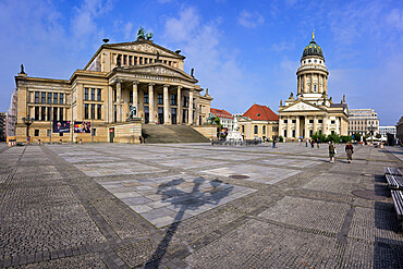 Konzerthaus Berlin Concert Hall and French Cathedral, Gendarmen square, Unter den Linden, Berlin, Germany, Europe