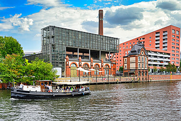 Modern buildings along the Spree River, Berlin, Germany, Europe