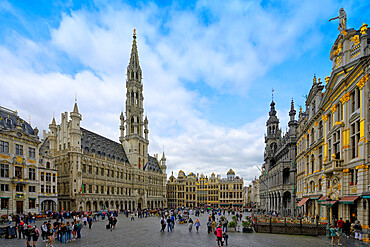 Famous Grand Place, UNESCO World Heritage Site, Brussels, Brabant, Belgium, Europe