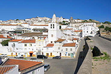 View over the historic center, Elvas, Alentejo, Portugal, Europe