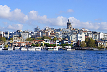 Galata Tower in Karakoy, Istanbul, Turkey, Europe