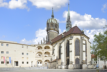 All Saint Church or Castle Church, Luther City Wittenberg, Saxony Anhalt, Germany, Europe