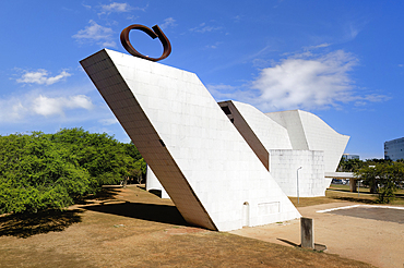 Tancredo Neves Pantheon of the Fatherland and Freedom (National Pantheon of Liberty), designed by Oscar Niemeyer, UNESCO World Heritage Site, Brasilia, Federal district, Brazil, South America