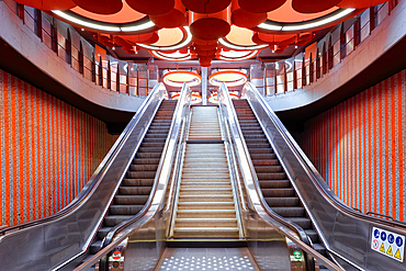 Pannenhuis metro station, Brussels, Brabant, Belgium, Europe