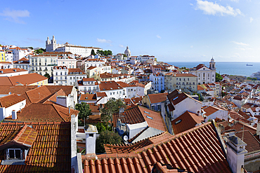 View over Church and Monastery of Sao Vicente de Fora, Lisbon, Portugal