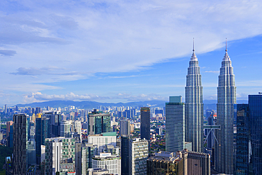 Kuala Lumpur city skyline with the Petronas Towers, Malaysia, Asia