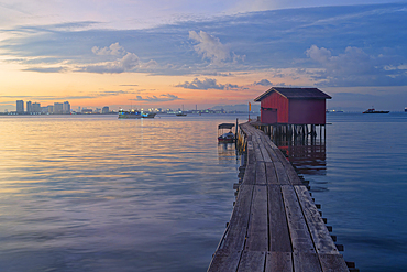 Tan Jetty at sunset, George Town, Penang, Malaysia