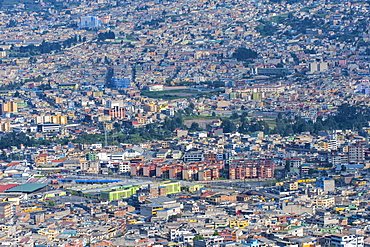 Panorama over Quito, Pichincha Province, Ecuador, South America