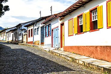 Colourful streets, Mariana, Minas Gerais, Brazil, South America