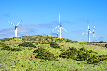 Wind turbines, Western Algarve, Portugal, Europe