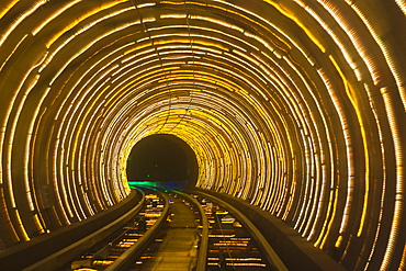 Bund Sightseeing Tunnel, Pudong, Shanghai, China, Asia