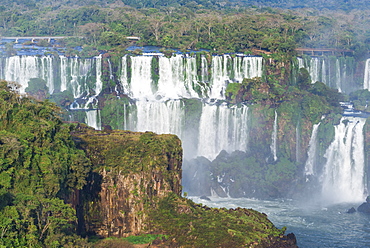 View of the Iguazu Falls from the Brazilian side, UNESCO World Heritage Site, Foz do Iguacu, Parana State, Brazil, South America