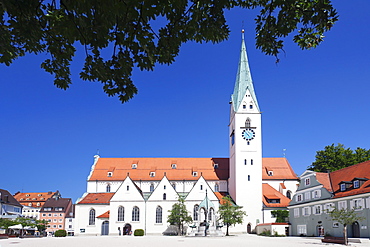 St. Mang Church at St. Mang Square, Kempten, Schwaben, Bavaria, Germany, Europe