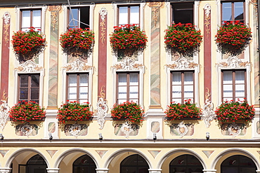 Steuerhaus building at market square, Memmingen, Schwaben, Bavaria, Germany, Europe