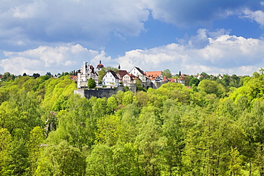 Vellberg castle with old town, Vellberg, Hohenlohe Region, Baden Wurttemberg, Germany, Europe