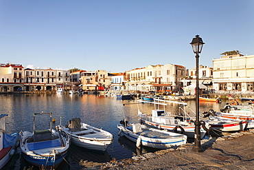 Old Venetian harbour, Rethymno (Rethymnon), Crete, Greek Islands, Greece, Europe