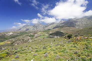 Mountain landscape in the hinterland of Frangokastello and Rodakino, South Crete, Crete, Greek Islands, Greece, Europe