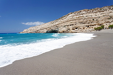 Matala Bay and Beach, Heraklion District, Crete, Greek Islands, Greece, Europe