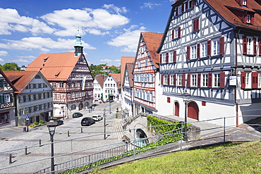 Town Hall at Market Place, Backnang, Swabian Forest, Rems Murr District, Baden Wurttemberg, Germany, Europe